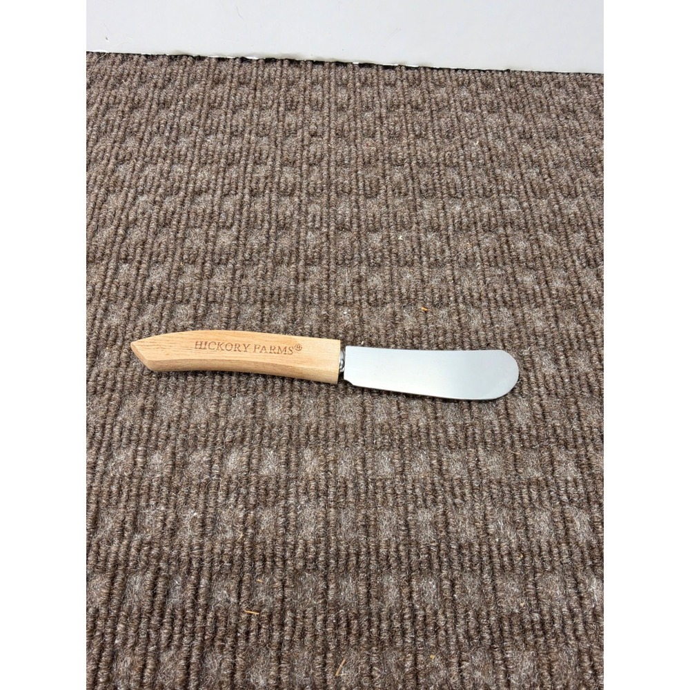 Hickory Farms Cheese Spreader Stainless Steel Blade Wood Handle 5.5 Inch - Picture 4 of 4
